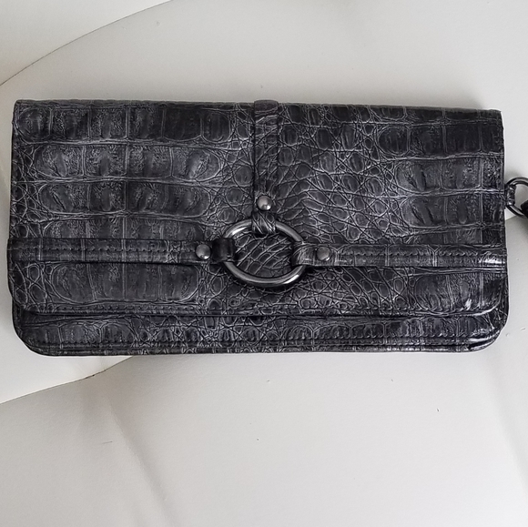 Gray gunmetal Wristlet purse - Picture 1 of 8